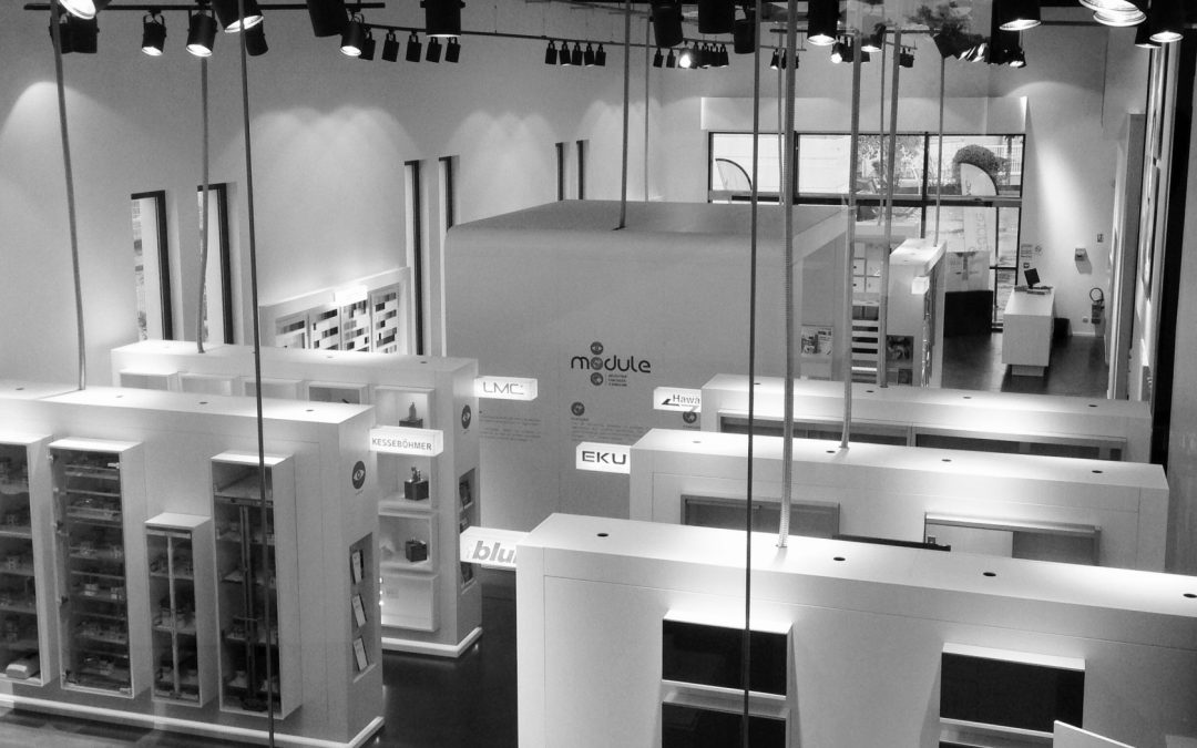 Concept store du showroom MODULE by LMC à Décines, Lyon : une création signée Guillaume Da Silva Architectures Intérieurs