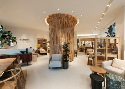 Conception de la boutique Tikamoon Paris Opéra | Un arbre intérieur au cœur de la capitale